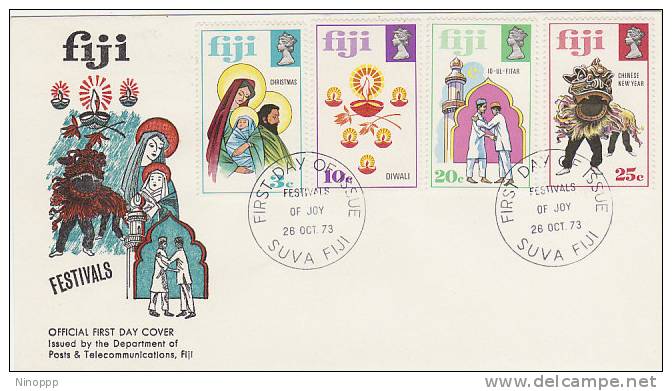 Fiji-1973 Festivals Of Joy   FDC - Fiji (1970-...)