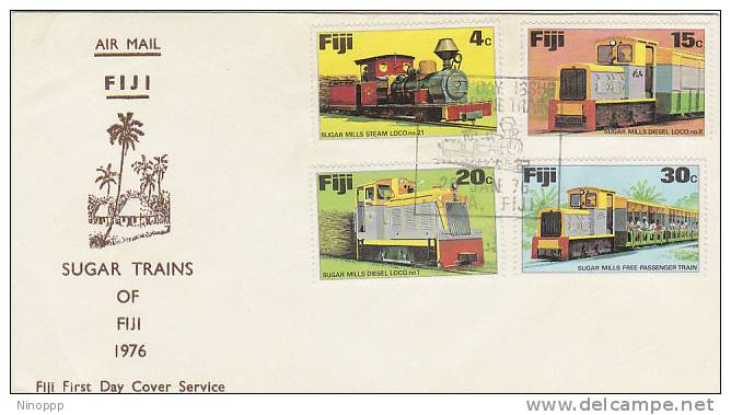 Fiji-1976 Sugar Trains Fiji FDC Service - Fiji (1970-...)
