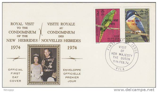 New Hebrides-1974 Royal Visit   FDC - Altri & Non Classificati