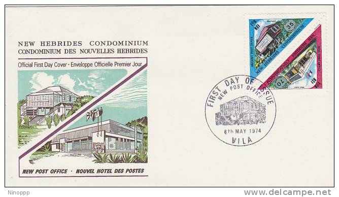 New Hebrides-1974 Vila New Post Office    FDC - Autres & Non Classés