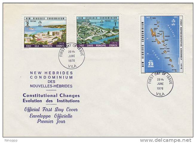 New Hebrides-1976 Constitutional Changes FDC - Other & Unclassified