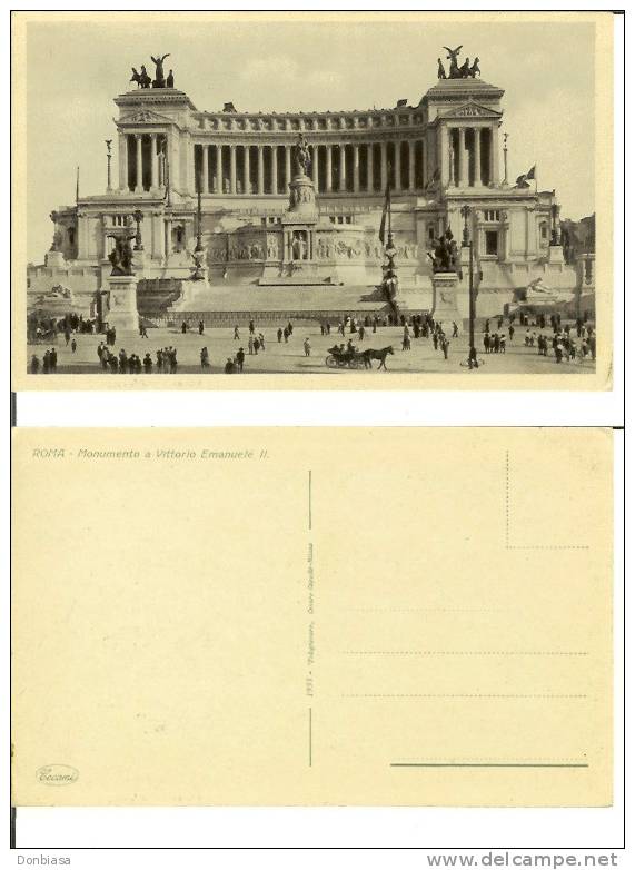 Roma: Monumento A Vittorio Emanuele II. Cartolina Fp 1933 - Altare Della Patria