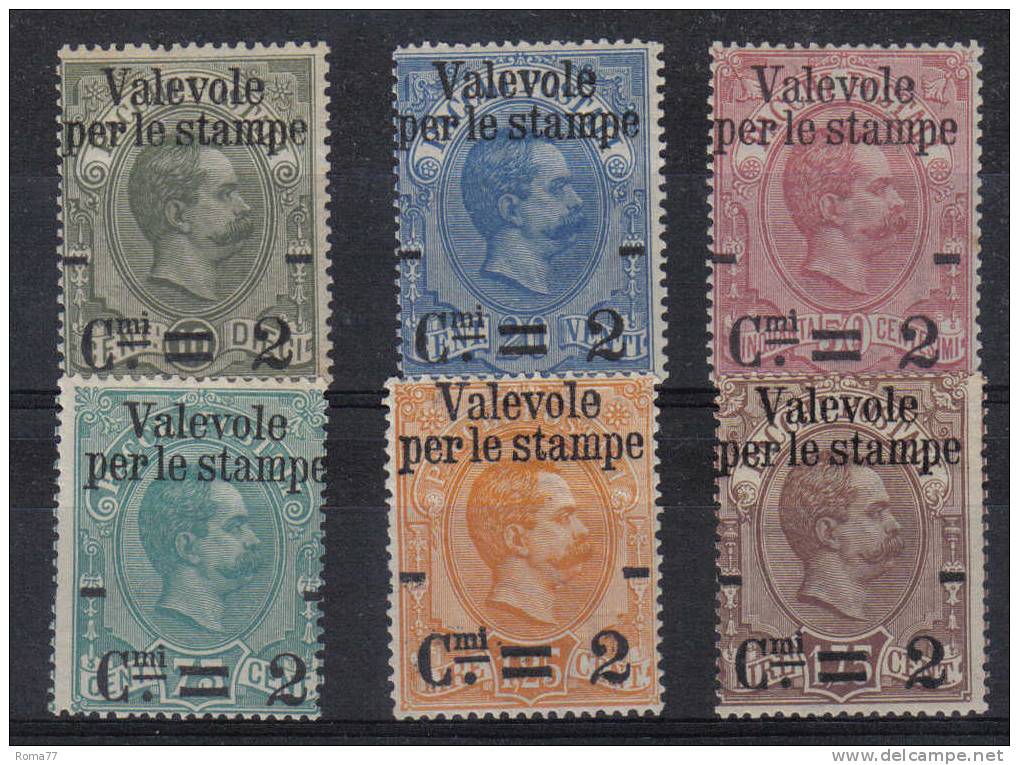 AV39A - REGNO , Valevole Per Le Stampe Serie N. 53/58  *** - Neufs