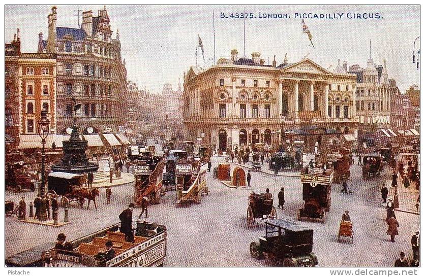 Piccadilly Circus England - Celesque Series C. 43375 - Neuve - Unused - 2 Scans - État : TB - Piccadilly Circus