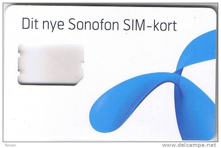 Denmark, GSM Frame Without Chip, Sonofon, 2 Scans. - Denmark