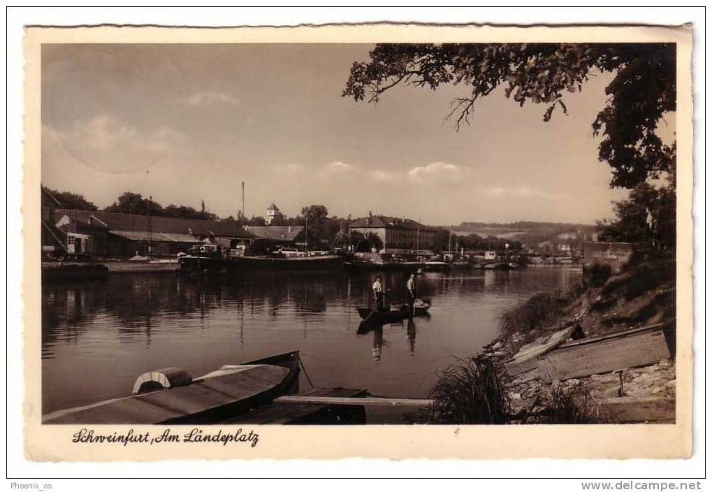 GERMANY - Schweinfurt, Sight On The River Bridge And Town, Year 1939 - Schweinfurt