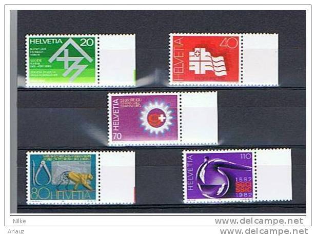 SUISSE.1982.commemoratifs   ..YVERT      N°1143-1151 - Unused Stamps