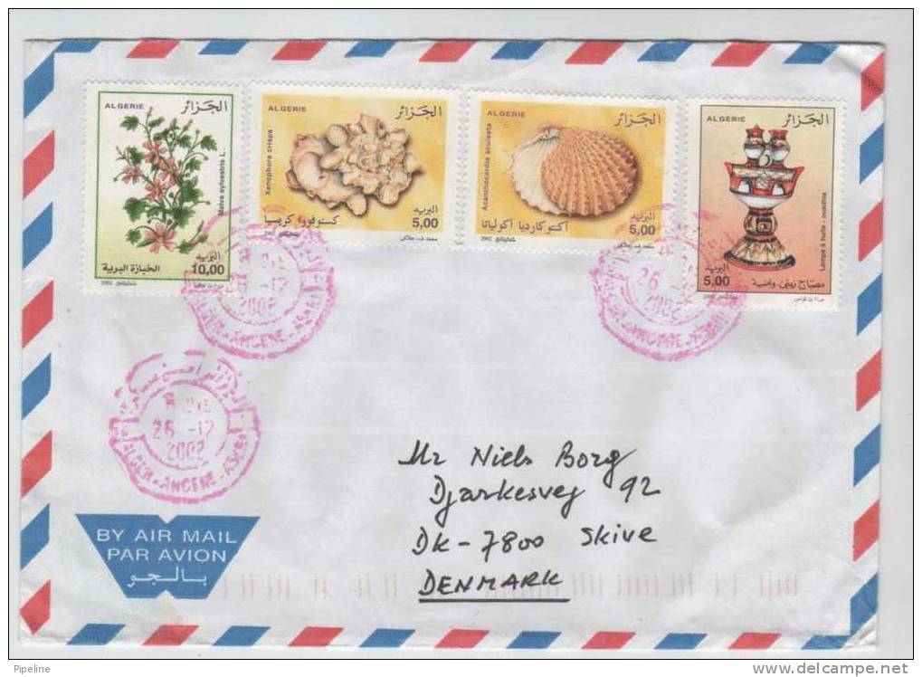 Algeria Very Nice Air Mail Cover Sent To Denmark 26-12-2002 - Algeria (1962-...)