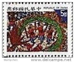 1996 Kid Drawing Stamp #3087p Temple Festival Dragon Dance Culture - Danse