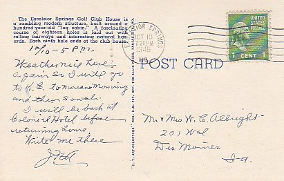 Golf Club House, Excelsior Springs, Missouri, Missouri's National Health And Pleasure Resort - Other & Unclassified