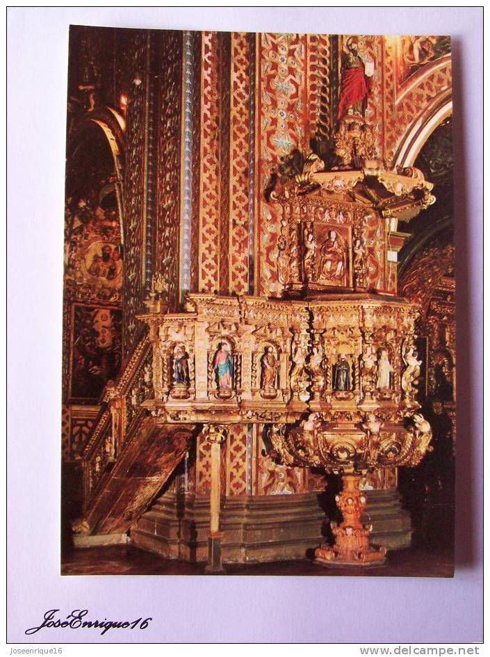 QUITO 8 - IGLESIA DE LA COMPAÑÍA, PÚLPITO S. XVII - XVIII. THE PULPIT. COLECCIÓN PERLA. ECUADOR - Equateur