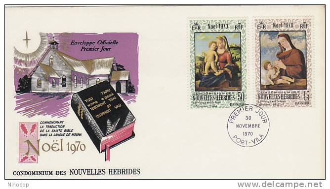 Nouvelle Hebrides -1970 Christmas FDC - Other & Unclassified