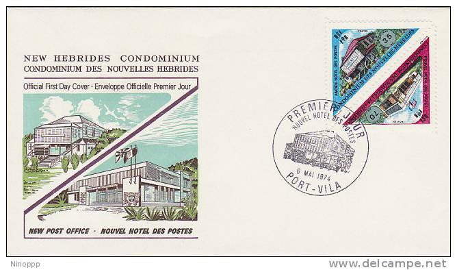 Nouvelle Hebrides -1974 Vila New Post Office FDC - Autres & Non Classés