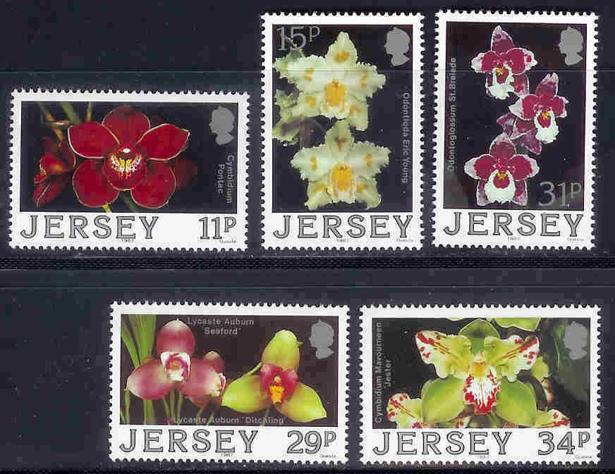 JERSEY 1988 MNH Stamp(s) Orchids 425-429 #4278 - Orchids