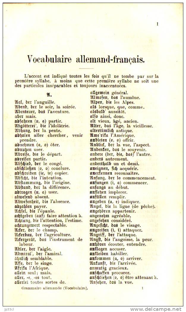 Nouvelle grammaire allemande par Émile Otto, revue par Marius Nicolas (2 parties), 1902