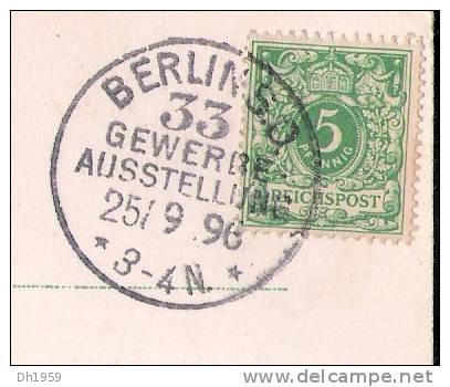 ALT BERLIN GEWERBE AUSSTELLUNG 1896 SPANDAUER STRASSE MIT GERICHTSLAUBE  KUNSTANSTALT ROSENBLATT FRANKFURT MIT STEMPEL - Spandau