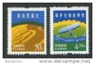 China 2004 R30-3 Protecting Common Homeland Of Mankind Stamps Forest Globe Desert Green Bird River - Ongebruikt