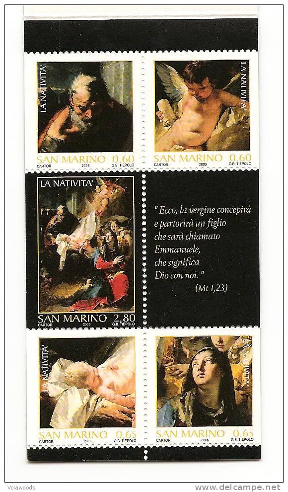 San Marino - Libretto Nuovo: Natale - La Natività Di G.B. Tiepolo - Booklets