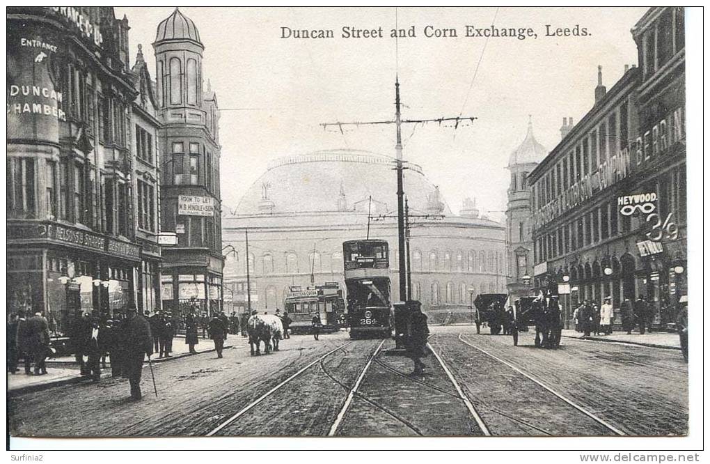 LEEDS - DUNCAN STREET AND CORN EXCHANGE 1910   Y322 - Leeds