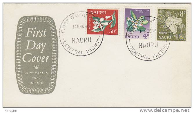 Nauru-1966 Definitive Dated 14 FEb 66  FDC - Nauru