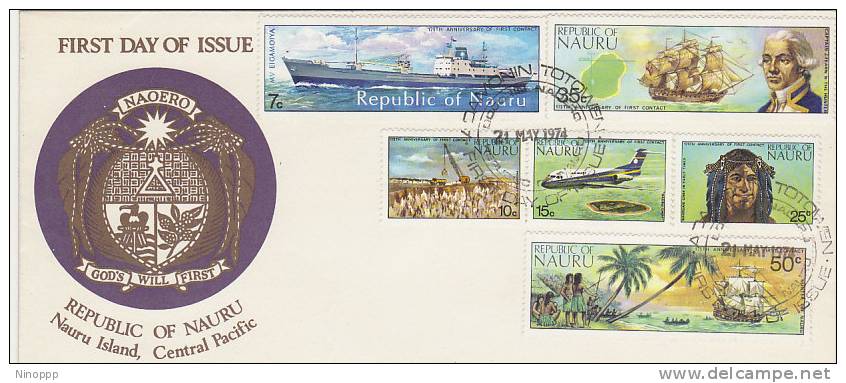 Nauru-1974 First Contact   FDC - Nauru