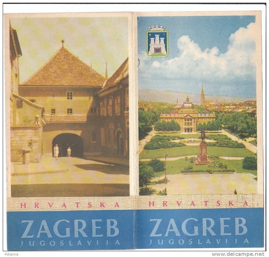 B0094 - Brochure Turistica JUGOSLAVIA - HRVATSKA - ZAGREB Anni ´60/Hotel Esplanade/Foro Internazionale Di Zagreb - Tourisme, Voyages