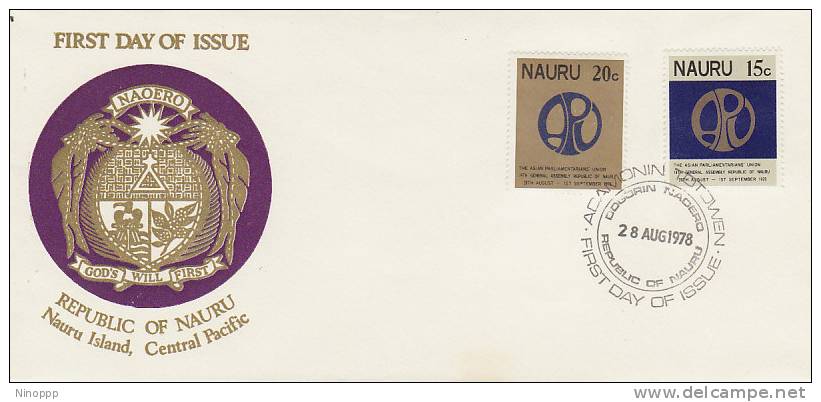 Nauru-1978 Asian Parliamentary Union FDC - Nauru