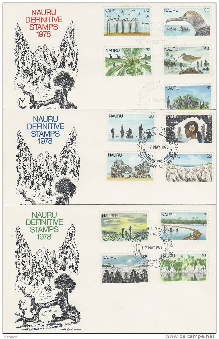 Nauru-1978 Definitive Dated 17 May 78 FDCs - Nauru