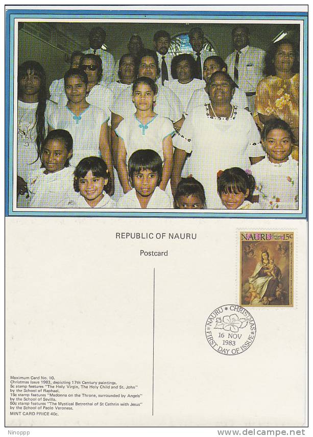 Nauru-1983 Christmas Postal Card - Nauru
