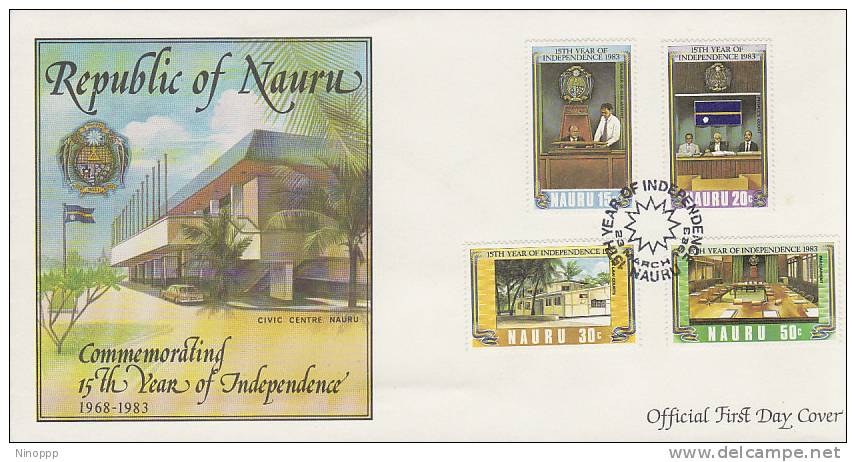 Nauru-1983 15th Anniversary Of Independence    FDC - Nauru