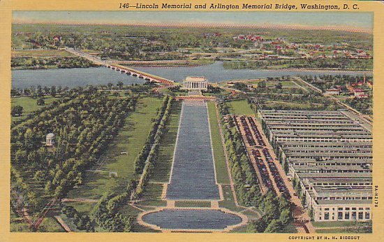 Lincoln Memorial And Arlington Memorial Bridge, Washington, D.C. - Washington DC