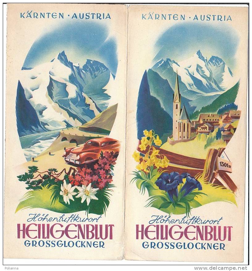 B0100 - Brochure Turistica AUSTRIA-HEILIGENBLUT-GLOSSGLOCKNER  Anni ´30/Hochalm Bei Heiligenblut/pattinaggio Su Ghiaccio - Turismo, Viajes