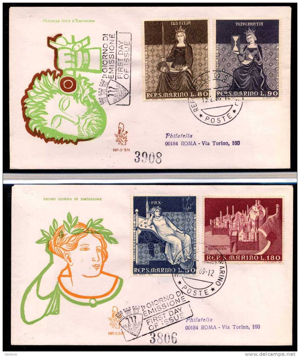 SAN MARINO 1967 LORENZETTI On Venetia   FDC With Rome Arrival Cancellation - Religión