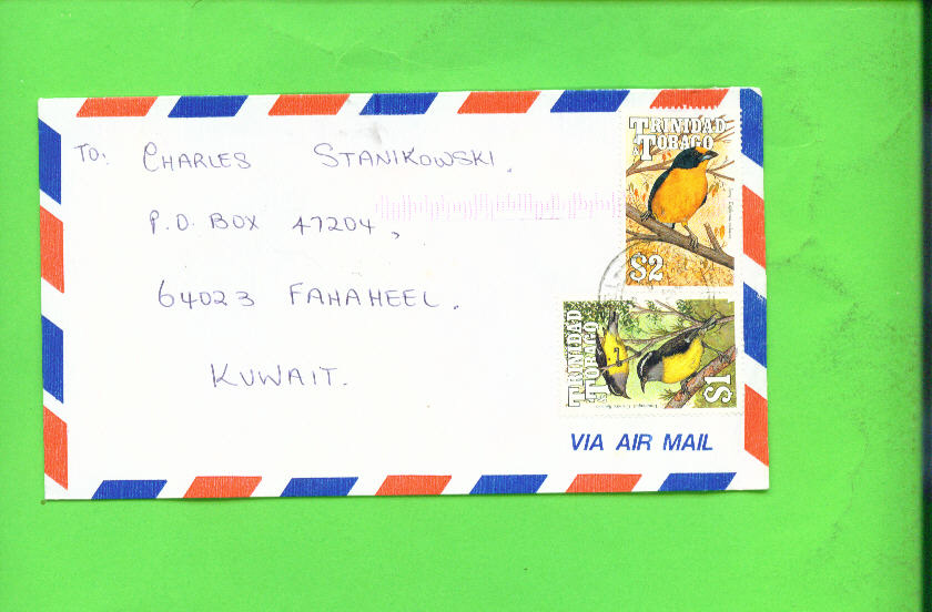 TRINIDAD AND TOBAGO  -  Airmail Cover To Kuwait - Trindad & Tobago (1962-...)