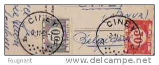 FRANCE: 1951:CHATENAY-MALABRY.(Ha Uts De Seine:92):Butte-Rouge.Rou Te De Versailles-Arrêt Des Autobus.Carte Taxée. - Chatenay Malabry