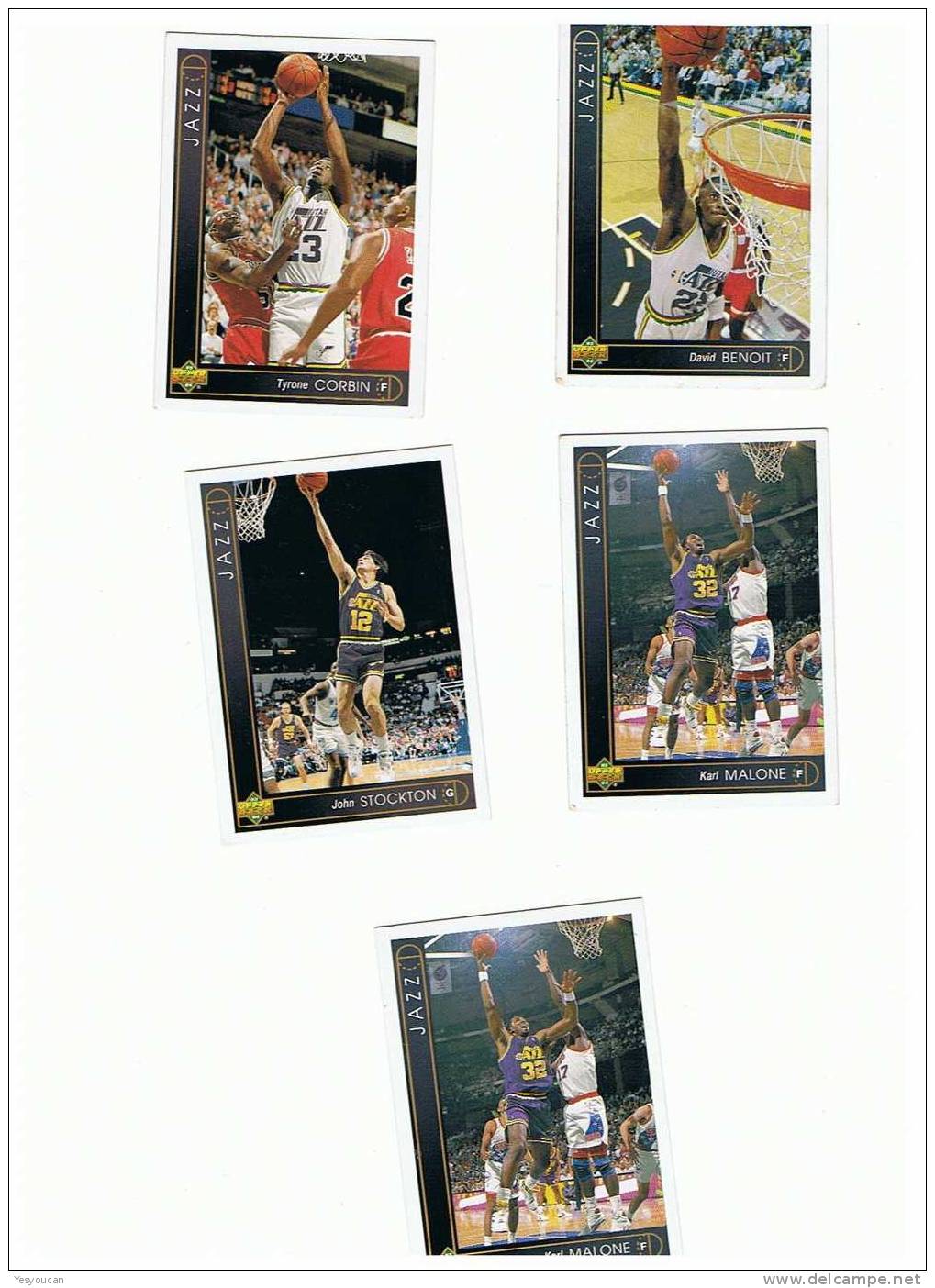 1992-93 Upper Deck Basketball Cards (JAZZ 5) - Konvolute