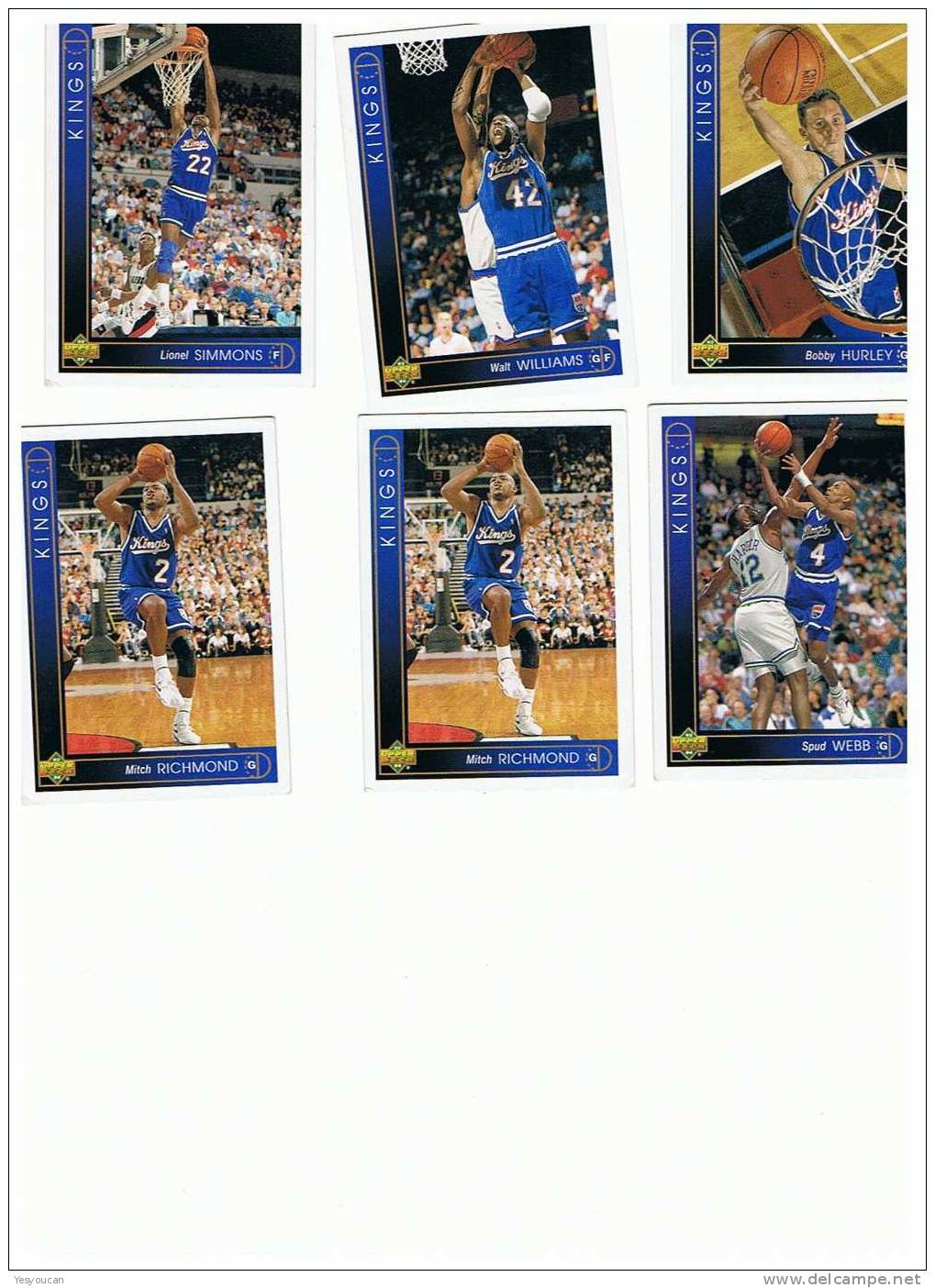 1992-93 Upper Deck Basketball Cards (KINGS 6) - Lotes