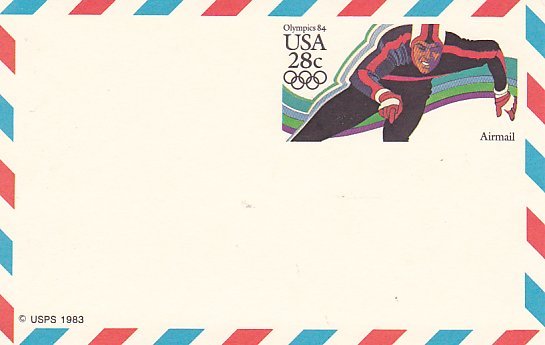 Olympics 1984, Speedskater - Airmail - 1981-00