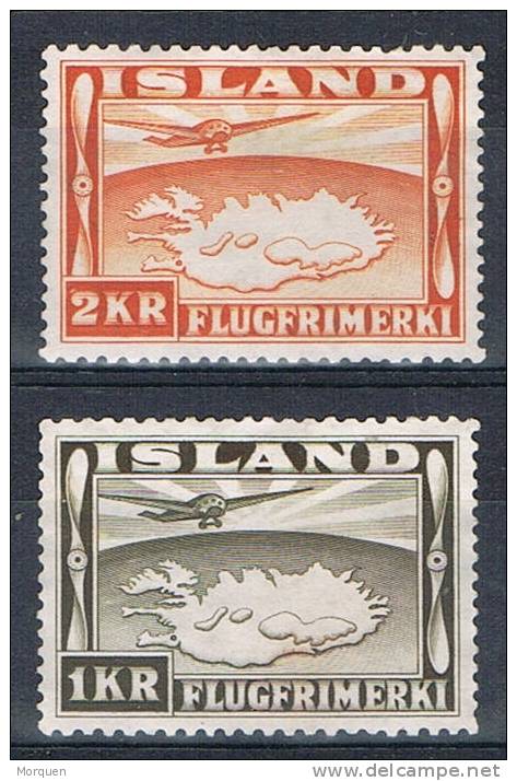 Islandia, Aereo , Cat Yvert Num 19-20  * - Airmail