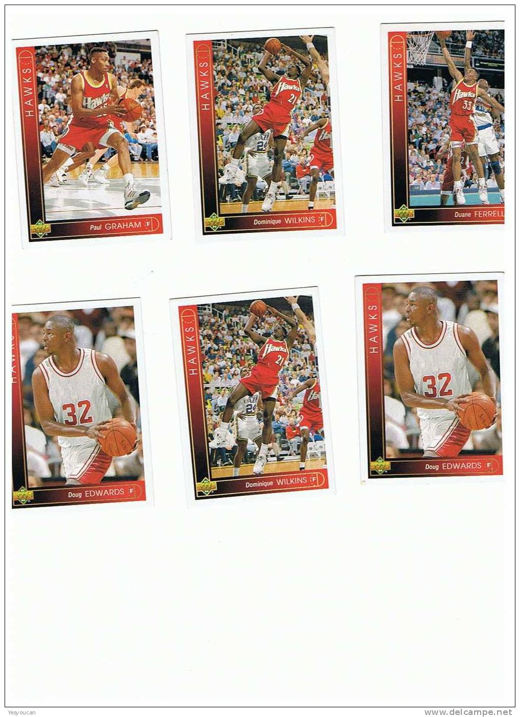 1992-93 Upper Deck Basketball Cards (HAWKS 6) - Lotes