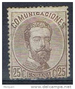 España, Amadeo  25 Cts, Edifil Num 124 * - Unused Stamps