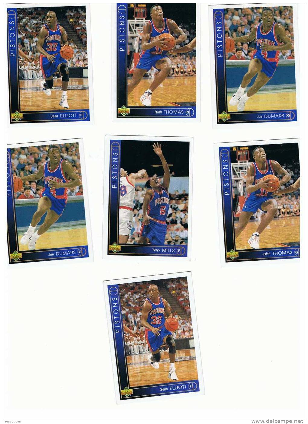 1992-93 Upper Deck Basketball Cards (PISTONS 7) - Konvolute