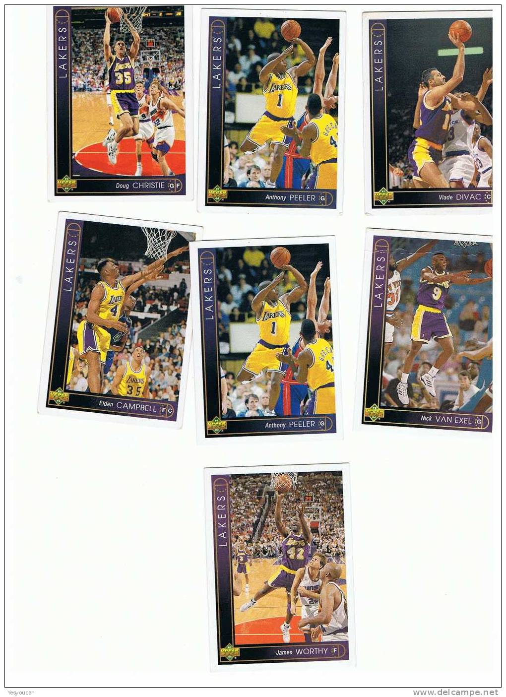 1992-93 Upper Deck Basketball Cards (LAKERS 7) - Lots