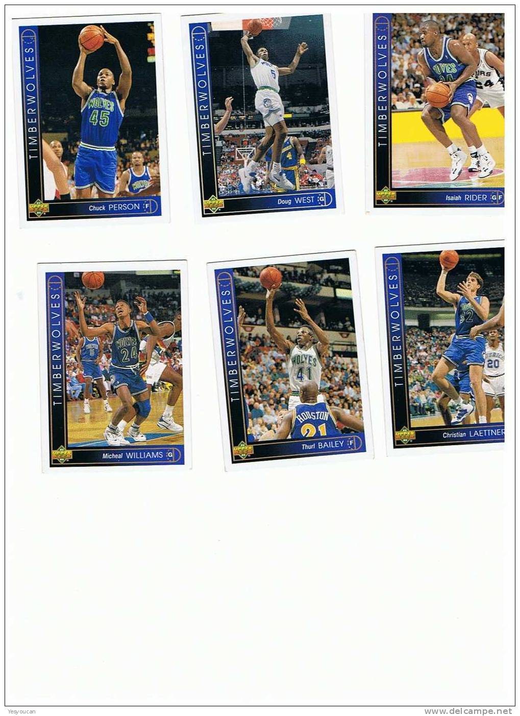 1992-93 Upper Deck Basketball Cards (TIMBERWOLVES 6) - Verzamelingen