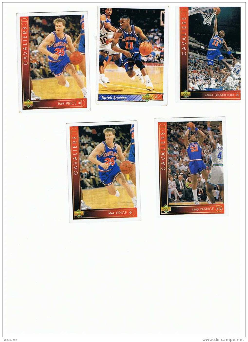 1992-93 Upper Deck Basketball Cards (CAVALIERS 5) - Konvolute