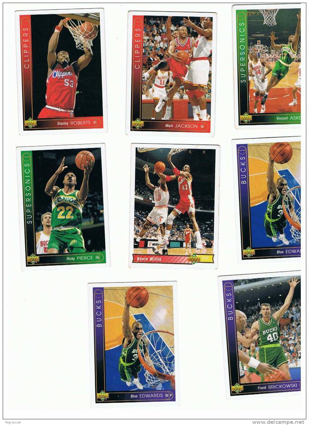 1992-93 Upper Deck Basketball Cards (VARIOUS 8) - Lots