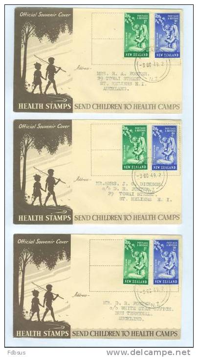 1947   SG 690/691 - 16 X   FDC HEALTH STAMPS - DIVERSE STAMP COMBINATIONS - Other & Unclassified