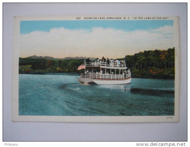 Scene On Lake Junaluska NC   Vintage Wb - Other & Unclassified