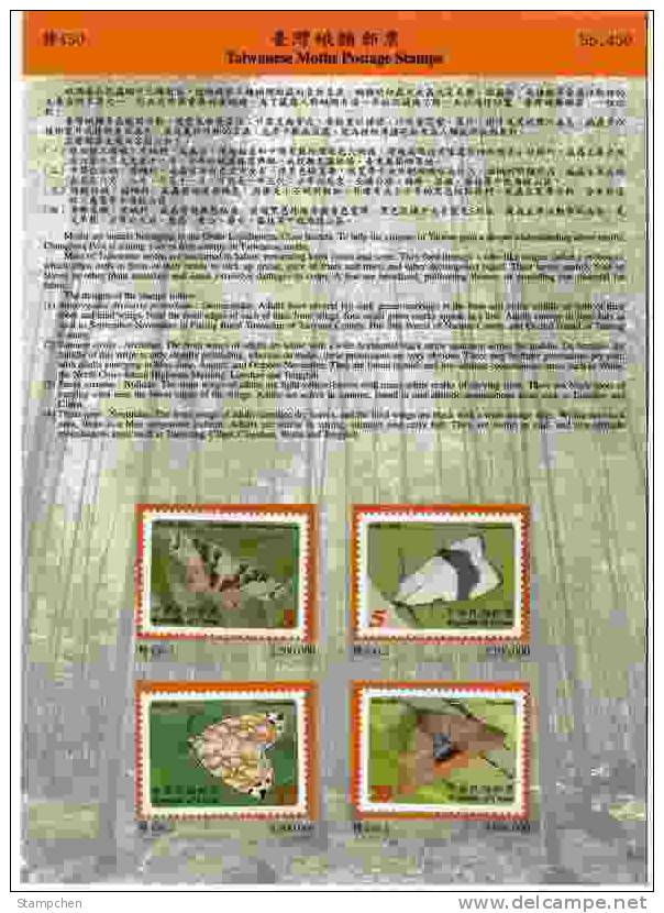 Folder Taiwan 2003 Moth Stamps Fauna Insect - Neufs
