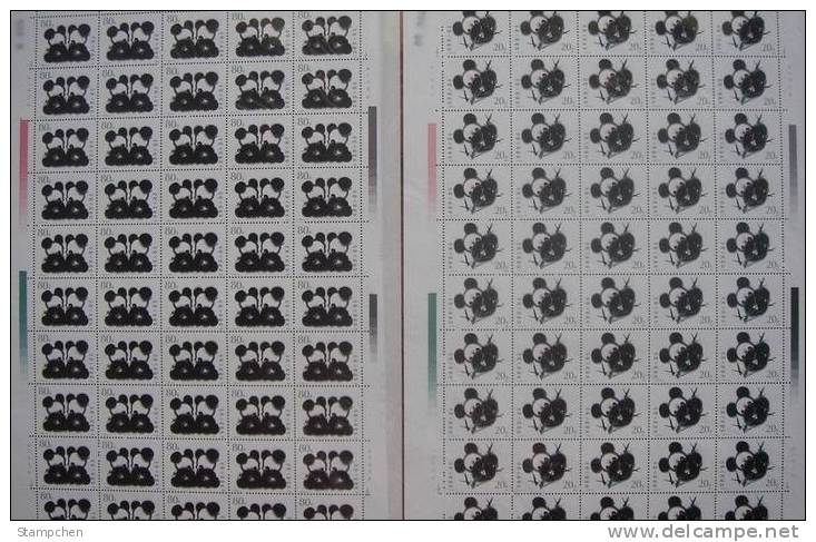 China 1985 T106 Giant Panda Stamps Sheets Cute Animal Bamboo Fauna Mammal WWF - Lots & Serien